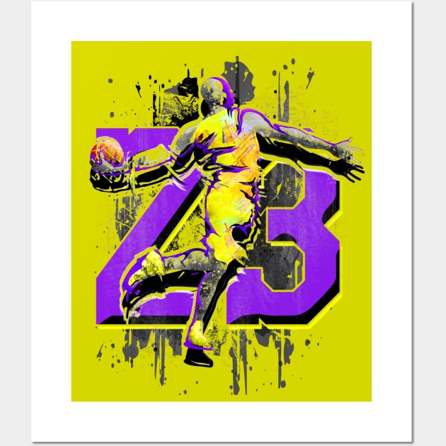 LA Lakers | LeBron James | Los Angeles Wall Art by BabyYodaSticker